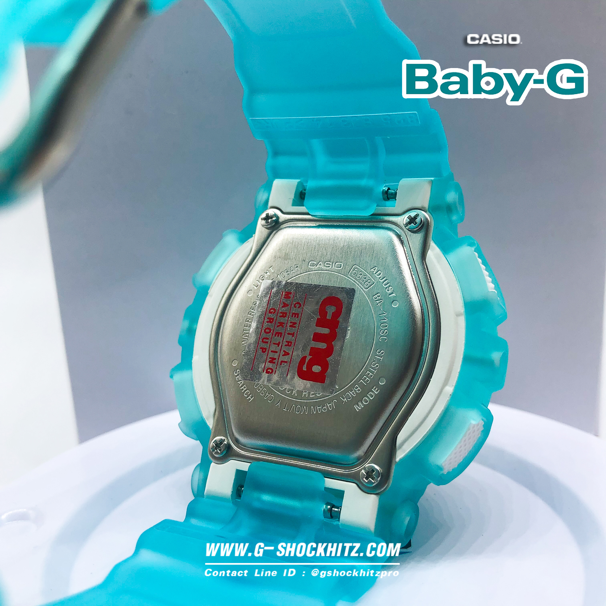 CASIO BABY-G นาฬิกาข้อมือ นาฬิกากันน้ำ นาฬิกาของแท้ ประกันศูนย์ CMG 1 ปี รุ่น BA-110SC-2A นาฬิกาสีเขียว