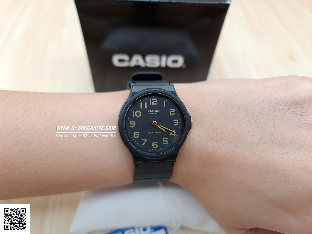 CASIO นาฬิกาคาสิโอ นาฬิกาข้อมือ นาฬิกากันน้ำ นาฬิกาของแท้ ประกันศูนย์ CMG 1 ปี รุ่น MQ-24-1B2 นาฬิกาสีดำ