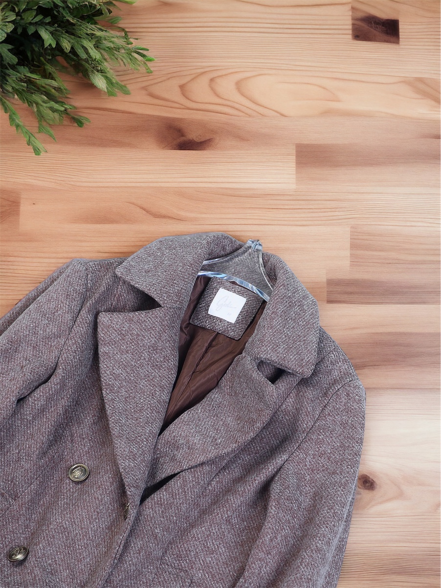 Pea coat เสื้อนอก กันหนาว trench coat collar ✨GIADA ✨ (ปกเฟอร์ถอดได้ค่ะ) WY1302