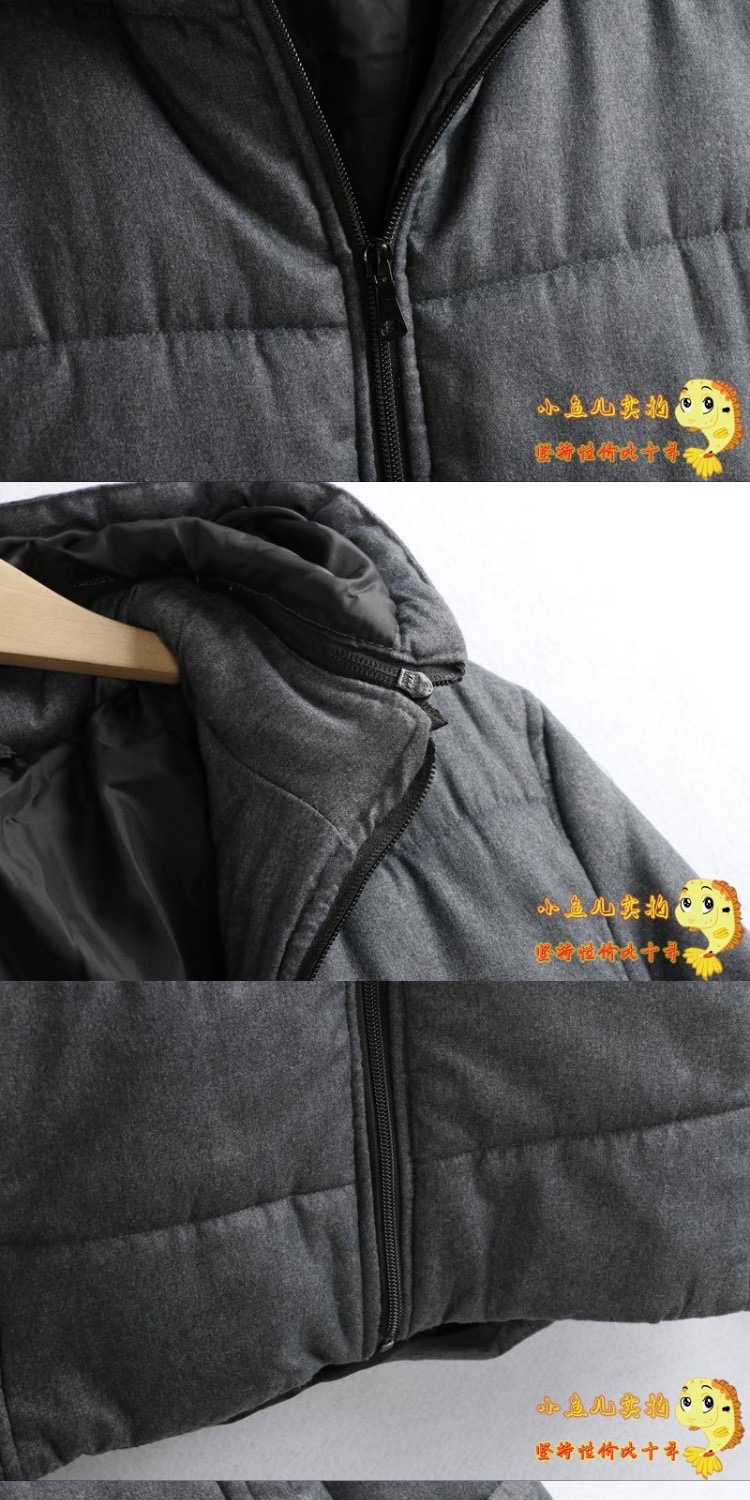 เสื้อกันหนาว ติดฮูท เสื้อบอมเบอร์ บุนวมอุ่น แบรนด์ญี่ปุ่น Lightweight Puffer Jacket สำเนา เทา