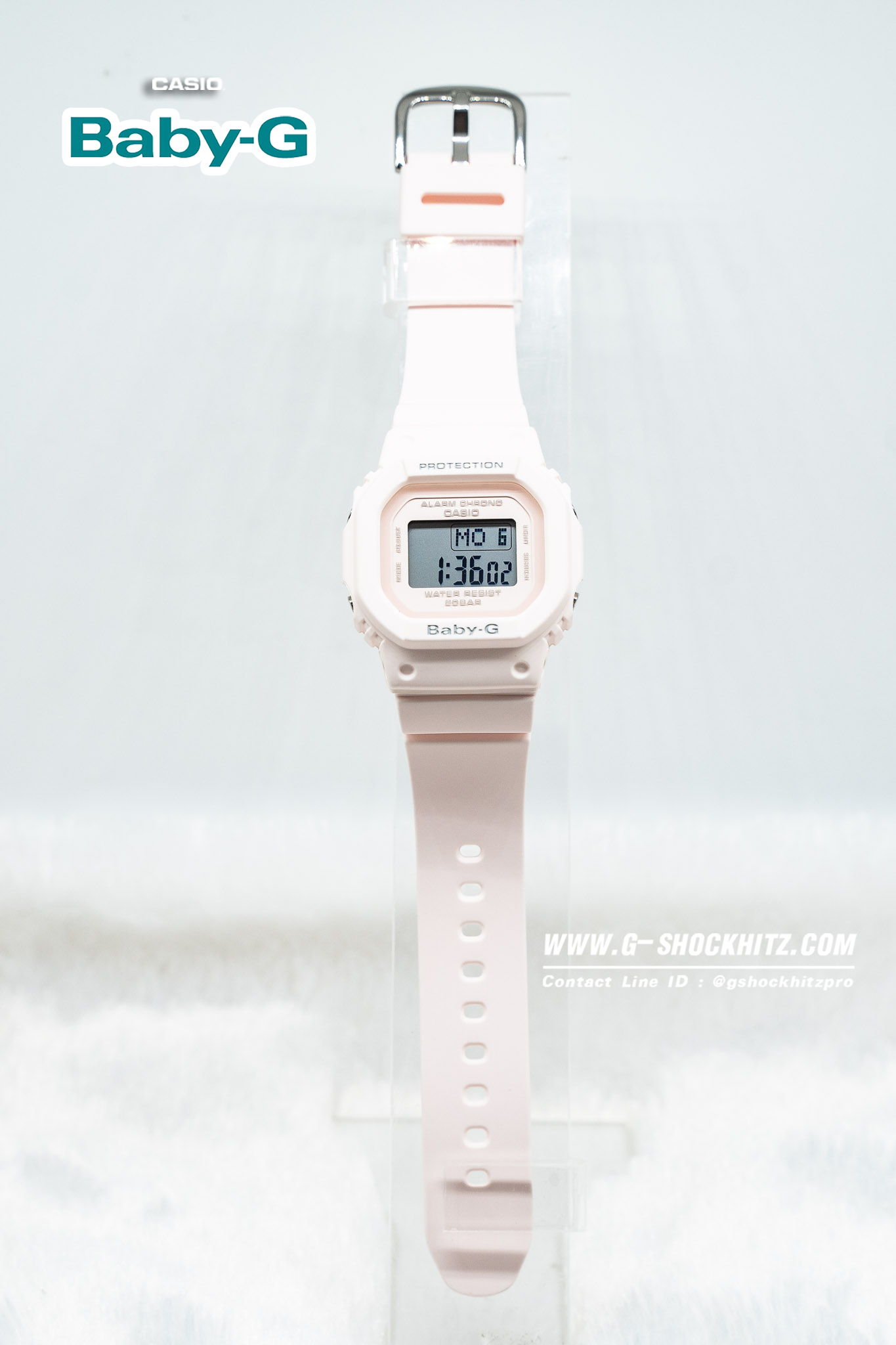 CASIO BABY-G นาฬิกาข้อมือ นาฬิกากันน้ำ นาฬิกาของแท้ ประกันศูนย์ CMG 1 ปี รุ่น BGD-560-4 นาฬิกาสีชมพู