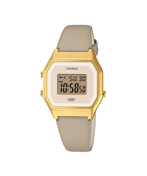 CASIO EDIFICE นาฬิกาข้อมือ นาฬิกากันน้ำ นาฬิกาของแท้ ประกันศูนย์ CMG 1 ปี รุ่น LA680WEGL-5 นาฬิกาสีน้ำตาล