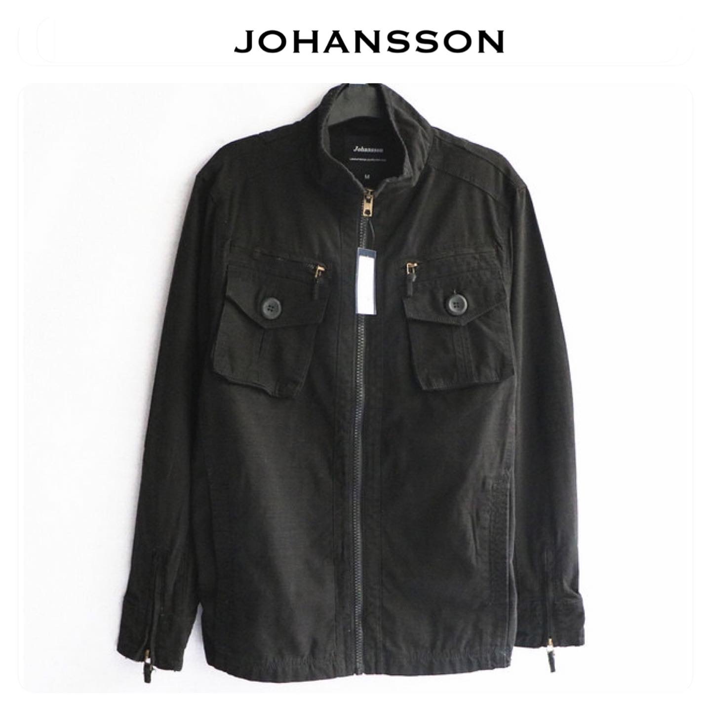 Johannson เสื้อทหาร เสื้อ เสื้อนอกแนวทหาร แพทเทินสวย เท่ห์มาก แบรนด์Johansson เขียว
