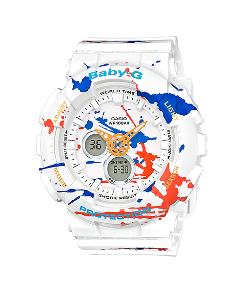 CASIO BABY-G นาฬิกาข้อมือ นาฬิกากันน้ำ นาฬิกาของแท้ ประกันศูนย์ CMG 1 ปี รุ่น BA-120SPL-7A นาฬิกาสีขาว