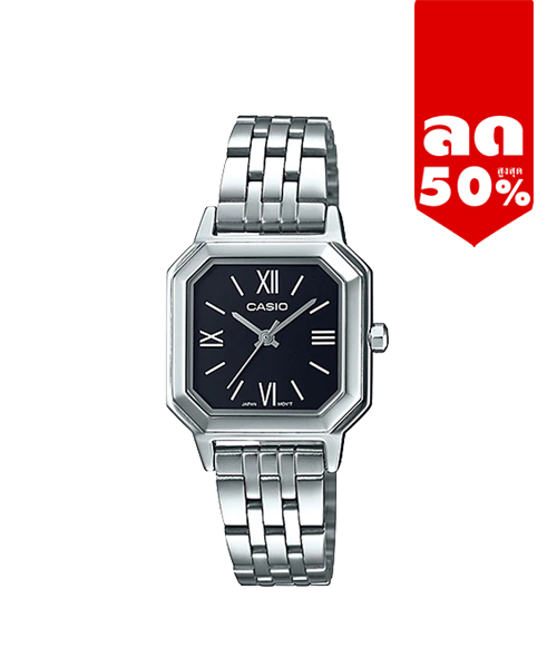 CASIO นาฬิกาคาสิโอ นาฬิกาข้อมือ นาฬิกากันน้ำ นาฬิกาของแท้ ประกันศูนย์ CMG 1 ปี รุ่น LTP-E169D-1B นาฬิกาสีเงิน