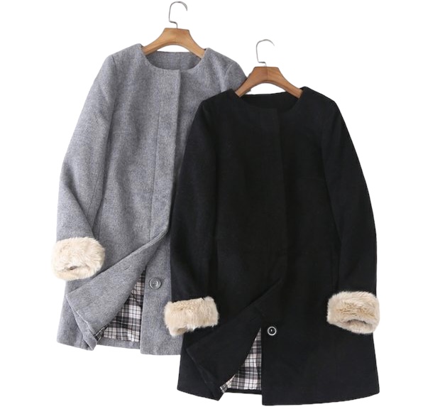 เสื้อโค้ทวูล Trench coat เสื้อโค้ทวูล โค้ทสีดำ แบรนด์ C&A AMISU สำเนา สำเนา