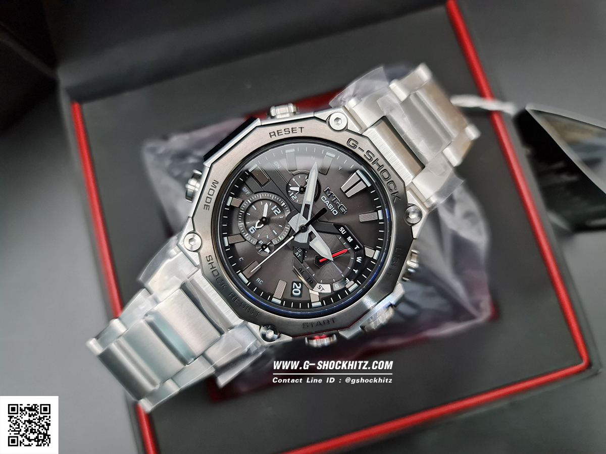CASIO MID YEAR SALE G-SHOCK นาฬิกาข้อมือ นาฬิกากันน้ำ นาฬิกาของแท้ ประกันศูนย์ CMG 1 ปี รุ่น MTG-B2000D-1A นาฬิกาสีเงิน