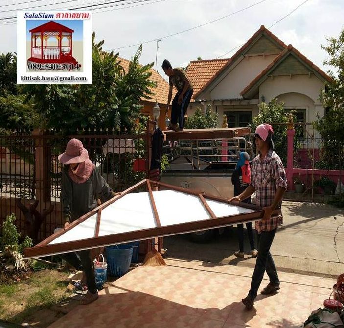 รหัสสินค้า : SL-001 : ศาลาทางบาหลี สีเสาเหลี่ยม ขนาด 2 X 2 X 3 เมตร