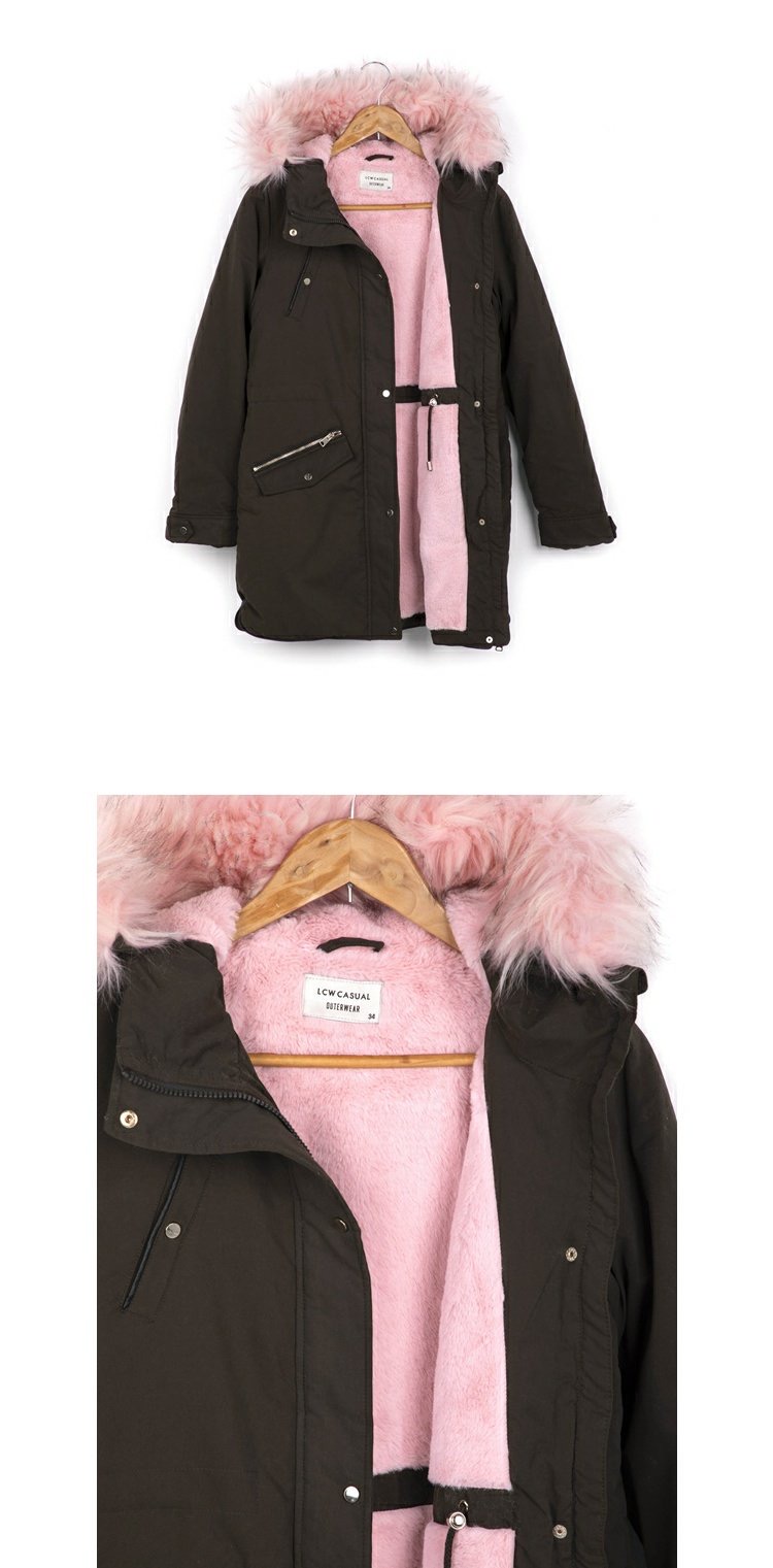โค้ทฮูทกันหนาว สีดำ แต่งขนเฟอร์ น้ำตาล แบรนด์LCW CASUAL ด้านในซับขนอุ่นสีขาว เนื้อนุ่มมากคะ บุนวมอุ่นด้านใน แบบสวยอุ่น ใส่ติดลบได้เลยคะ ขนเฟอร์ถอดได้คะ) ดำ