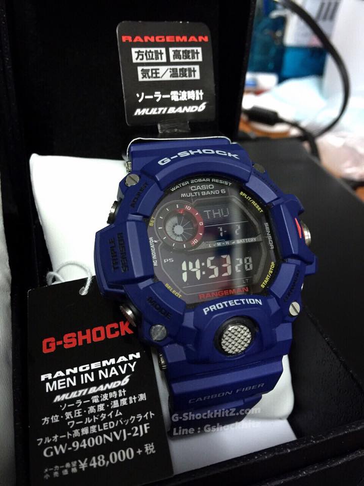 CASIO G-SHOCK นาฬิกาข้อมือ นาฬิกากันน้ำ นาฬิกาของแท้ ประกันศูนย์ CMG 1 ปี รุ่น GW-9400NVJ-2J นาฬิกาสีน้ำเงิน