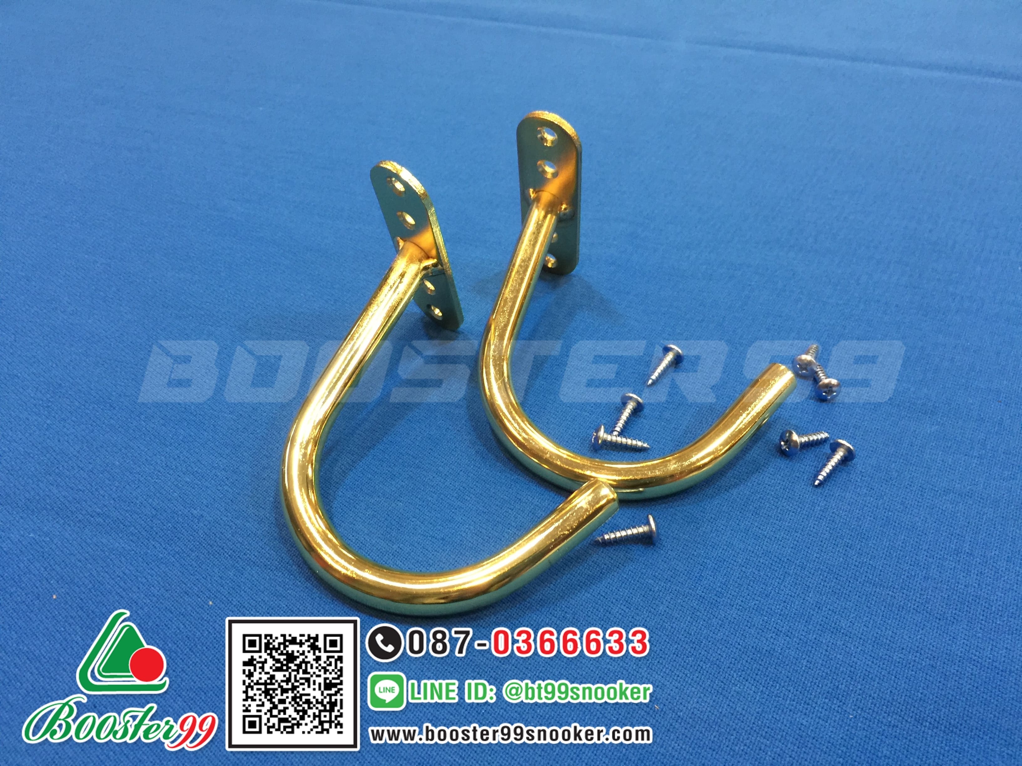 [KM04] ขอวางไม้เร็ท แบบยึดใต้โต๊ะ เหล็กชุบทอง (1คู่)