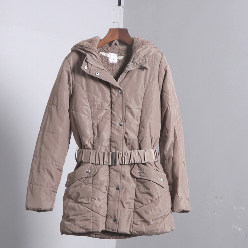 EXact เสื้อกันหนาว เสื้อฮู้ดเฟอร์ บุนวมอุ่น แบรนด์ EXACT (padded puffer coat) นู้ดกะปิ