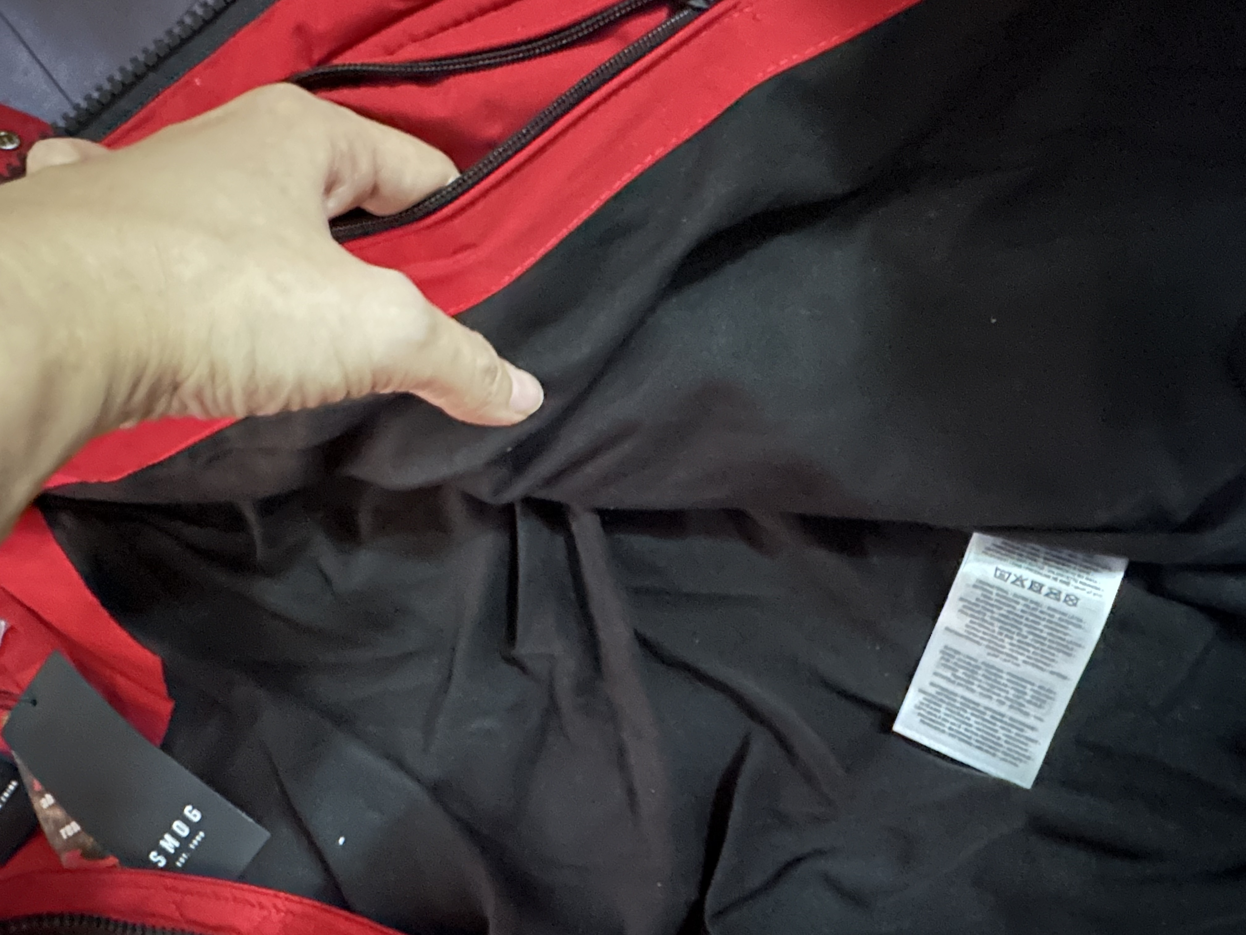 เสื้อกันหนาว เสื้อฮู้ดเฟอร์ บุนวมอุ่น สีขาว แบรนด์ SMOG (padded puffer coat ขาว