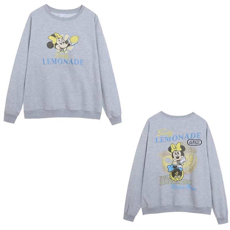 เสื้อฮู้ด วอร์ม สเวตเตอร์ Minnie mouse Remonade Portait M28 MICKEY Disney เสื้อมิคกี้ Minnie Hoodie 1928 CALIFORNIA mickey แขนยาว สีดำ ลายการ์ตูนมิคกี้ งาน DISNEY สำเนา สำเนา สำเนา สำเนา ดำ