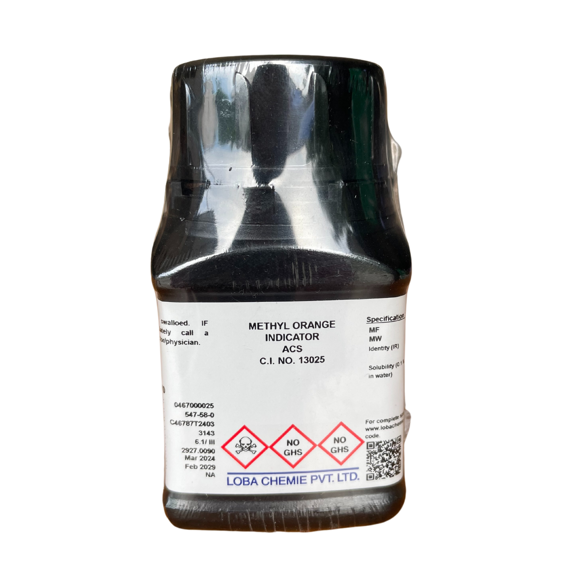 Methyl Orange Indicator, ACS 25 g. Loba Chemie™
