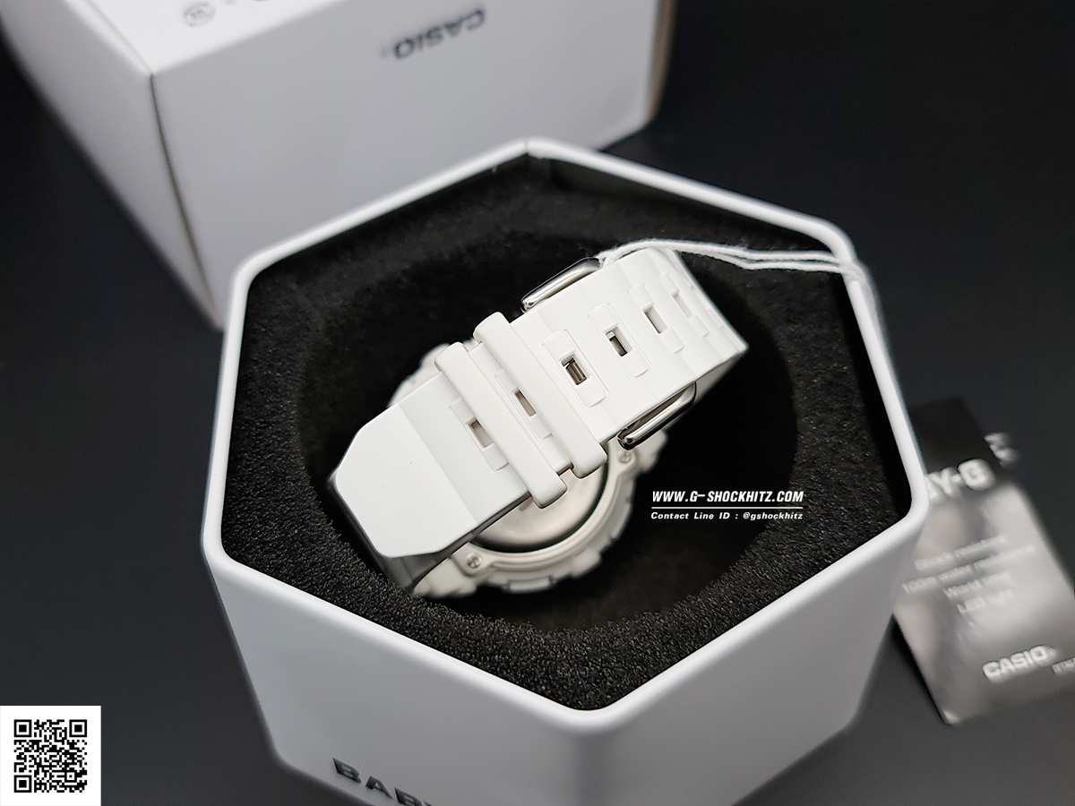CASIO BABY-G นาฬิกาข้อมือ นาฬิกากันน้ำ นาฬิกาของแท้ ประกันศูนย์ CMG 1 ปี รุ่น BGA-150FL-7A นาฬิกาสีขาว