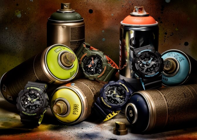 CASIO G-SHOCK นาฬิกาข้อมือ นาฬิกากันน้ำ นาฬิกาของแท้ ประกันศูนย์ CMG 1 ปี รุ่น GA-110LN-2 นาฬิกาสีกรม