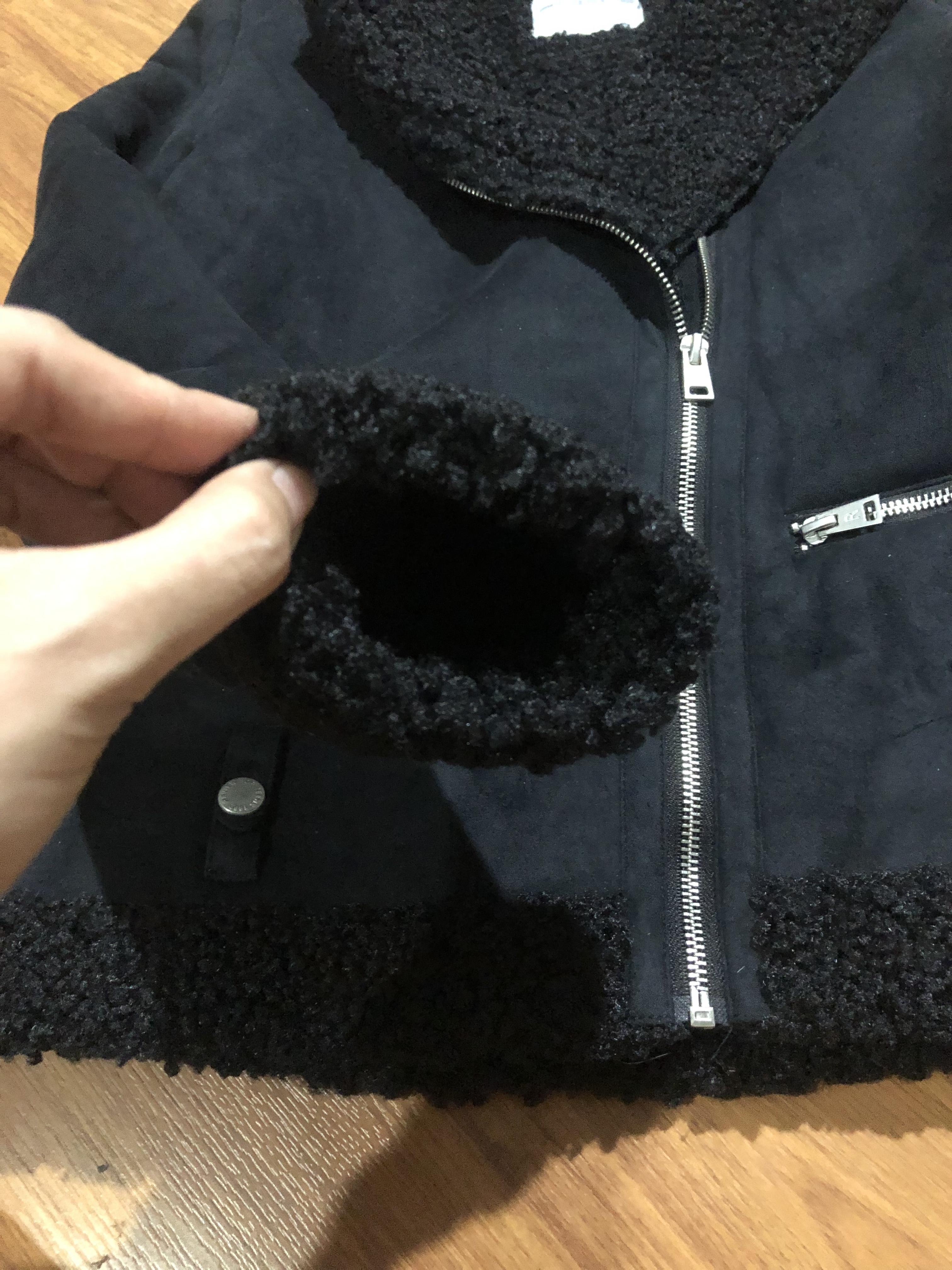 เสื้อโค้ท กันหนาว Pea coat หนังกลับ สีดำ REVIEW ดำ