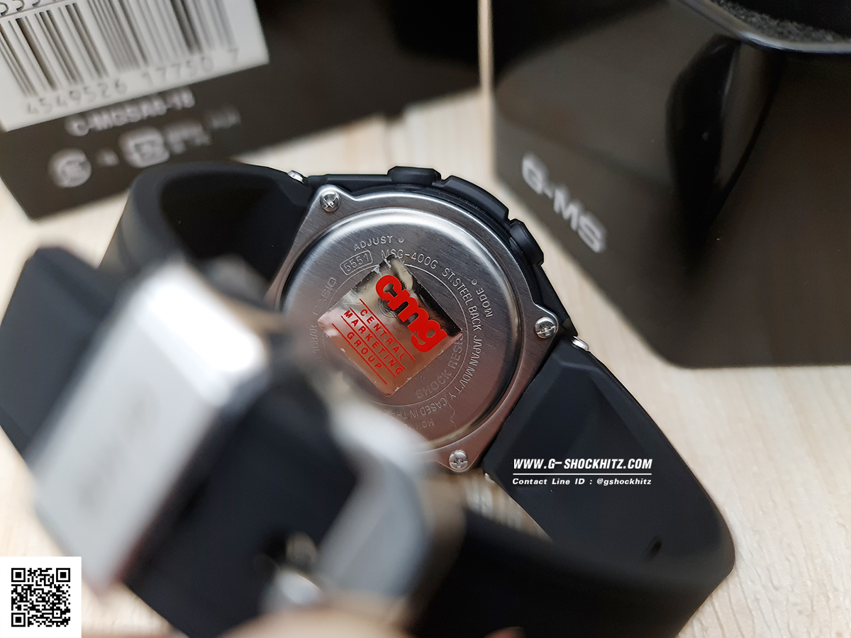 CASIO MID YEAR SALE G-MS พร้อมส่ง นาฬิกาข้อมือ นาฬิกากันน้ำ นาฬิกาของแท้ ประกันศูนย์ CMG 1 ปี รุ่น MSG-400G-1A1 นาฬิกาสีดำ