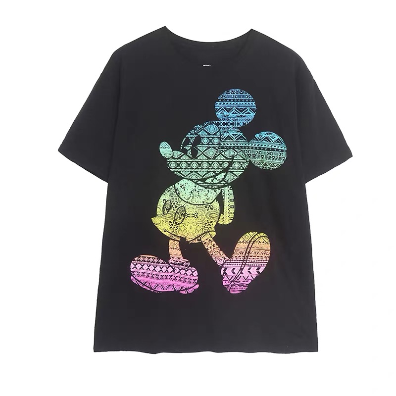 Disney Adult Rainbow Mickey Mouse Tee เสื้อยืด Mickey T-shirt สีดำ ลายสีรุุ้ง มิคกี้ Mickey Halloween งานดิสนีย์แท้ MICKEY Halloween Tie-Dye Shirt ▪️เสื้อเชิ๊ต เสื้อฮาวาย มิคกี้ ฮัลโลวีน Mickey (TS571 ) LGBTQ