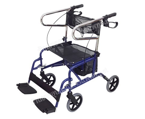 โรเลเตอร์ Rollator อุปกรณ์ช่วยเดิน มีล้อแมกซ์ 4 ล้อ มีเบรค สามารถปรับระดับความสูงได้ 76-86 ซม.