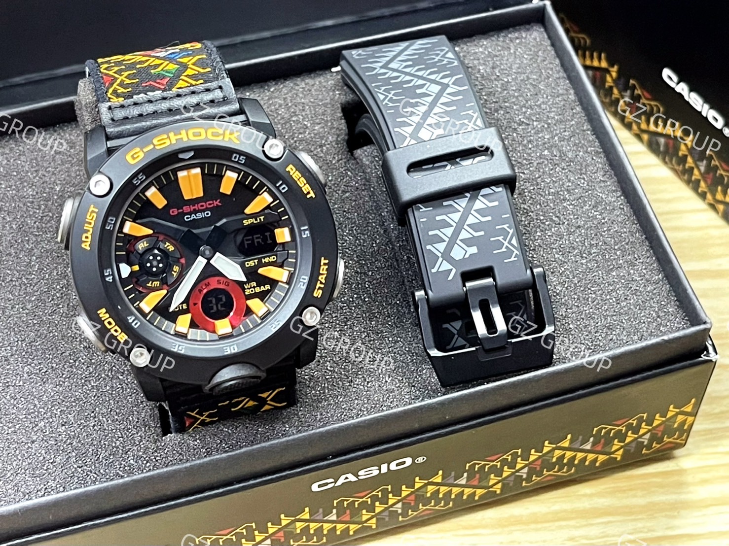 CASIO G-SHOCK นาฬิกาข้อมือ นาฬิกากันน้ำ นาฬิกาของแท้ ประกันศูนย์ CMG 1 ปี รุ่น GA-2000BT-1A นาฬิกาสีดำ
