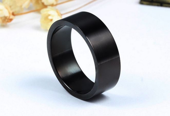 แหวนผู้ชาย แหวนผู้หญิง ใส่ได้ แหวน Stainless Steel สีดำ ล้วน แหวน เกลี้ยง แหวนแต่งงาน แหวนหมั้น ของขวัญให้แฟน วันครบรอบ 483756