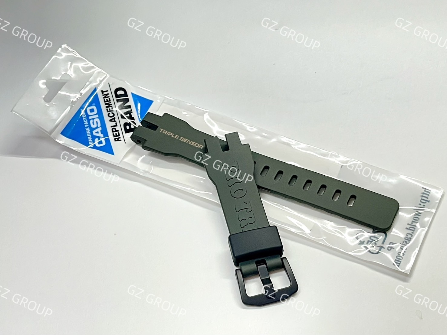 CASIO GENUINE FACTORY CASIO REPLACEMENT อะไหล่นาฬิกา PROTREK รุ่น PRW-3100Y-3 กรอบสายสีเขียว