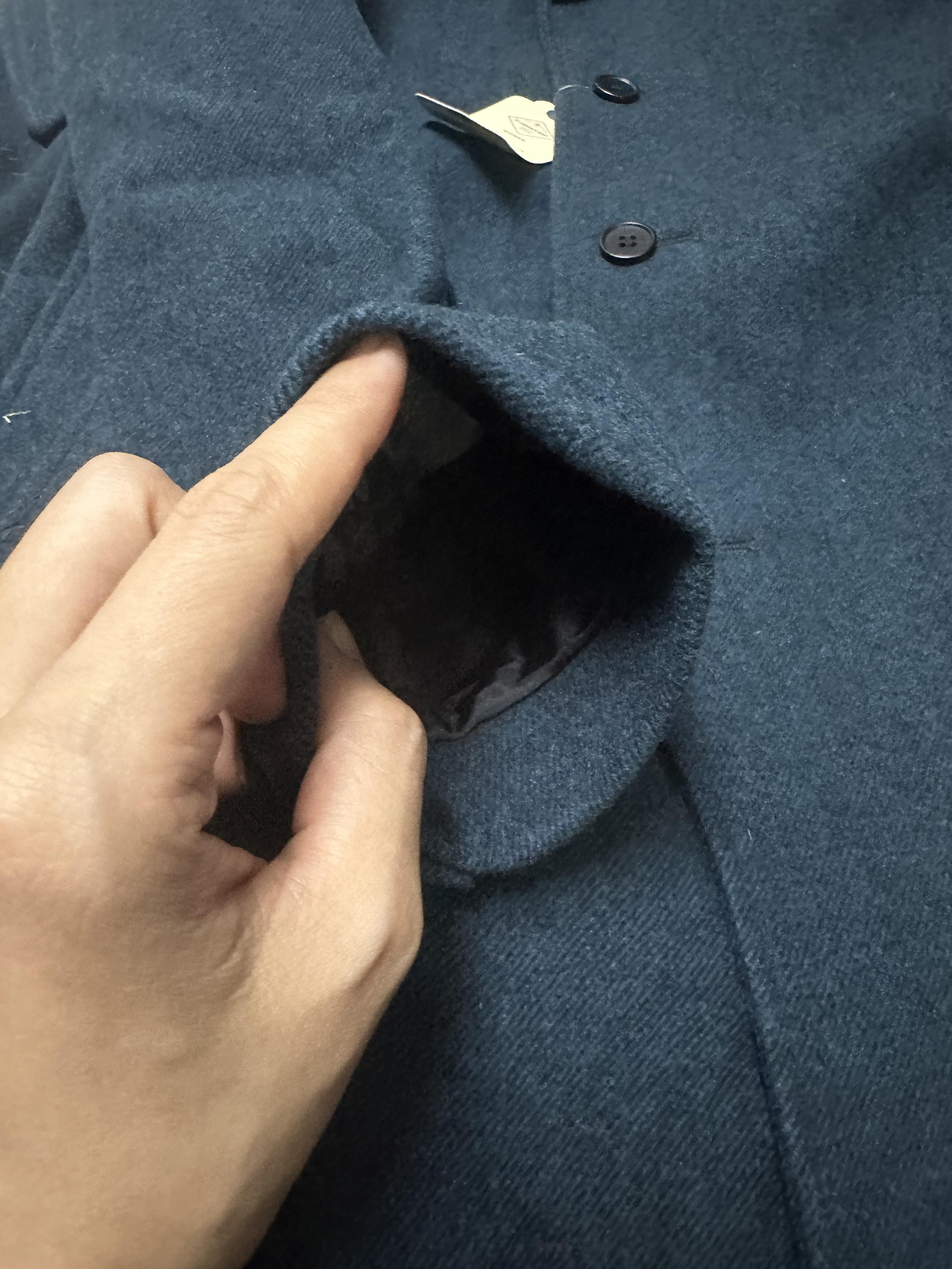 เสื้อโค้ทวูล Trench coat เสื้อโค้ท โค้ทสีน้ำเงินคราม แบรนด์ Primark สำเนา