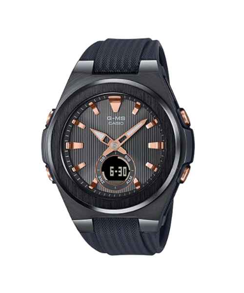 CASIO MID YEAR SALE G-MS นาฬิกาข้อมือ นาฬิกากันน้ำ นาฬิกาของแท้ ประกันศูนย์ CMG 1 ปี รุ่น MSG-C150G-1A นาฬิกาสีดำ