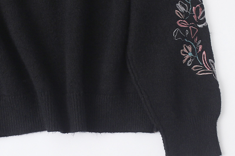 เสื้อหนาวไหมพรม ไหมพรมถัก เนื้อไหม นุ่ม สวย งานปักปลายแขน