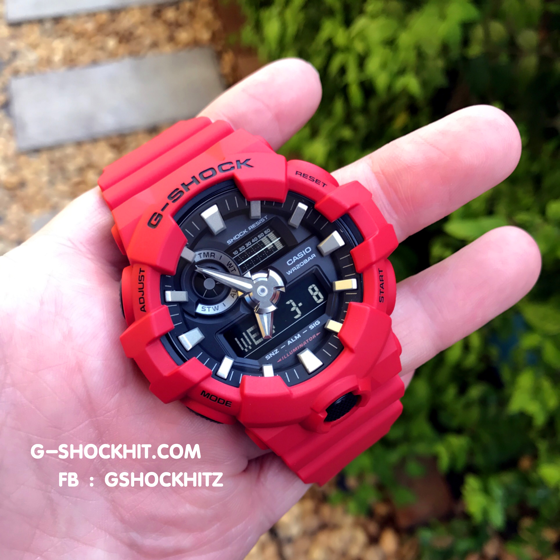 CASIO MID YEAR SALE G-SHOCK นาฬิกาข้อมือ นาฬิกากันน้ำ นาฬิกาของแท้ ประกันศูนย์ CMG 1 ปี รุ่น GA-700-4A นาฬิกาสีแดง