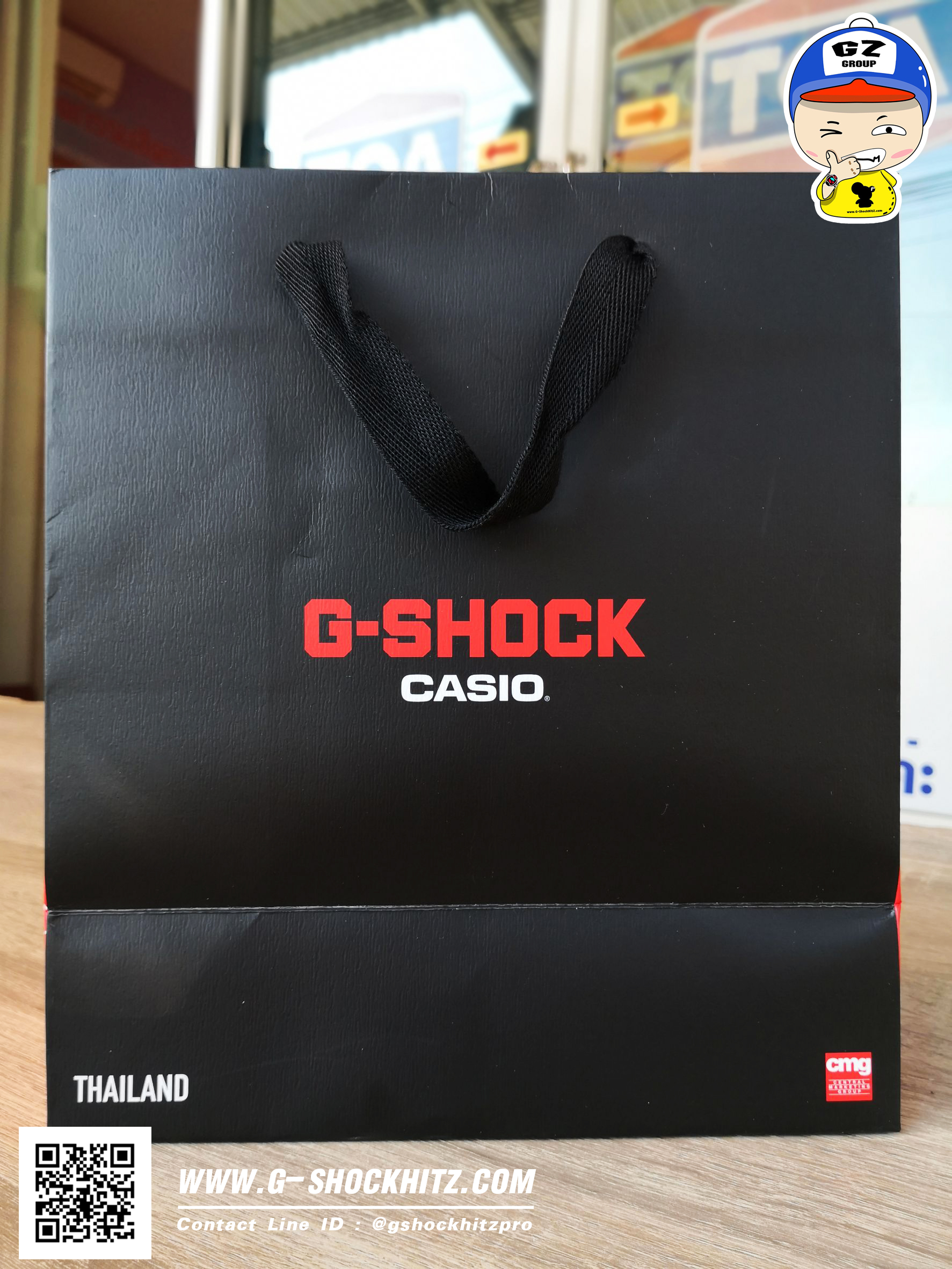 CASIO MID YEAR SALE G-SHOCK พร้อมส่ง นาฬิกาข้อมือ นาฬิกากันน้ำ นาฬิกาของแท้ ประกันศูนย์ CMG 1 ปี รุ่น PAPER BAG ถุงกระดาษสีดำแดง