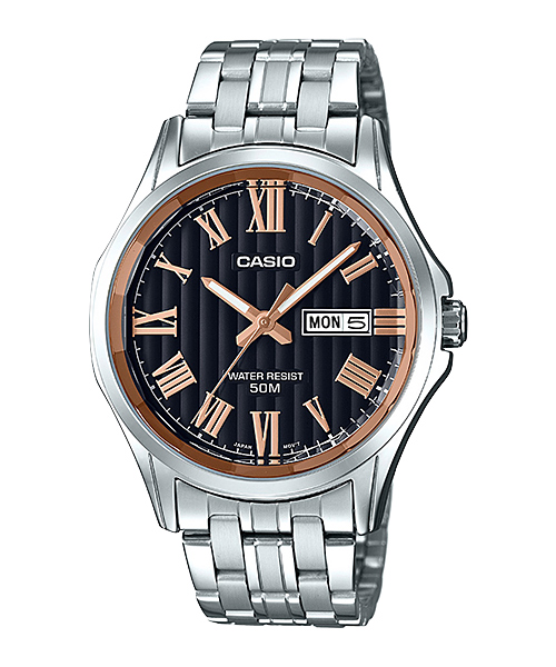 CASIO นาฬิกาคาสิโอ นาฬิกาข้อมือ นาฬิกากันน้ำ นาฬิกาของแท้ ประกันศูนย์ CMG 1 ปี รุ่น MTP-E131DY-1A นาฬิกาสีเงิน