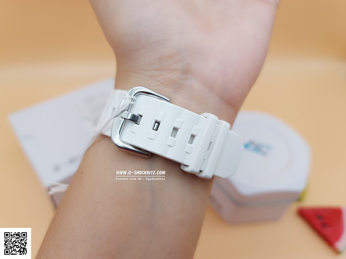 CASIO BABY-G นาฬิกาข้อมือ นาฬิกากันน้ำ นาฬิกาของแท้ ประกันศูนย์ CMG 1 ปี รุ่น BGA-150ST-7A นาฬิกาสีขาว