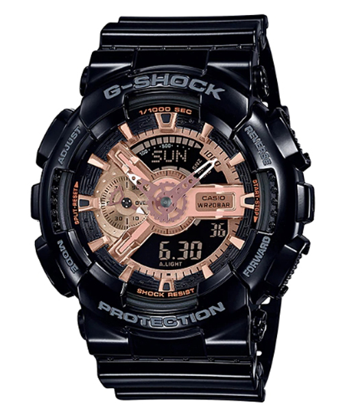 CASIO G-SHOCK นาฬิกาข้อมือ นาฬิกากันน้ำ นาฬิกาของแท้ ประกันศูนย์ CMG 1 ปี รุ่น GA-110MMC-1A นาฬิกาสีดำ