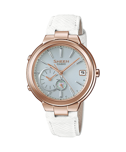 CASIO SHEEN นาฬิกาข้อมือ นาฬิกากันน้ำ นาฬิกาของแท้ ประกันศูนย์ CMG 1 ปี รุ่น SHB-200CGL-7A นาฬิกาสีขาว