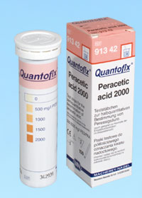 QUANTOFIX® Peracetic acid 2000 test strips 91342 กระดาษทดสอบกรดเปอร์อะซิติก 2000