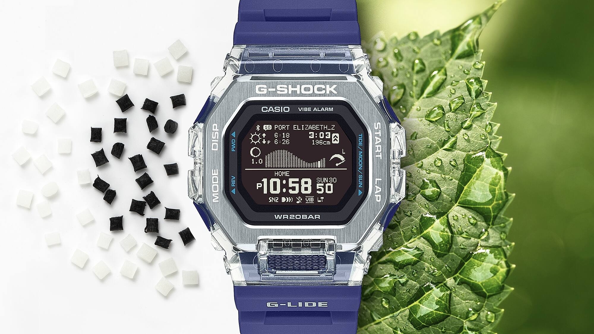 CASIO G-SHOCK นาฬิกาข้อมือ นาฬิกากันน้ำ นาฬิกาของแท้ ประกันศูนย์ CMG 1 ปี รุ่น GBX-100S-2 นาฬิกาสีน้ำเงิน