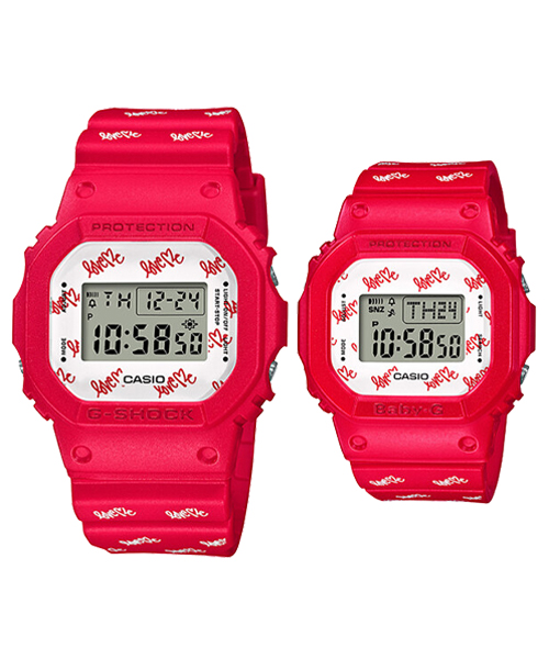 CASIO MID YEAR SALE LOVESET พร้อมส่ง นาฬิกาข้อมือ นาฬิกากันน้ำ นาฬิกาของแท้ ประกันศูนย์ CMG 1 ปี รุ่น LOV-20B-4 นาฬิกาสีแดง