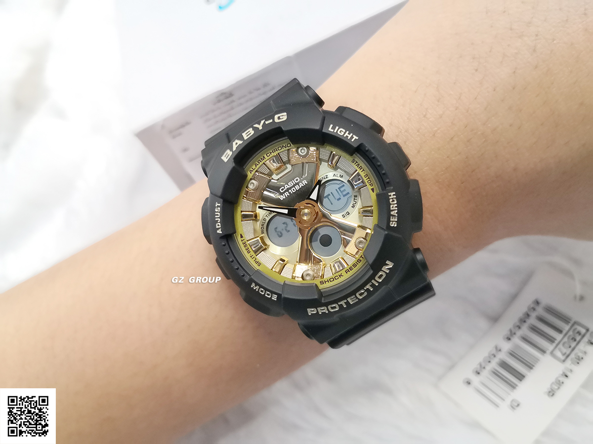 CASIO BABY-G นาฬิกาข้อมือ นาฬิกากันน้ำ นาฬิกาของแท้ ประกันศูนย์ CMG 1 ปี รุ่น BA-130-1A3 นาฬิกาสีดำ