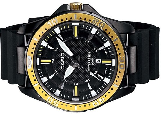 CASIO นาฬิกาคาสิโอ นาฬิกาข้อมือ นาฬิกากันน้ำ นาฬิกาของแท้ ประกันศูนย์ CMG 1 ปี รุ่น MTD-1072-9A นาฬิกาสีดำ