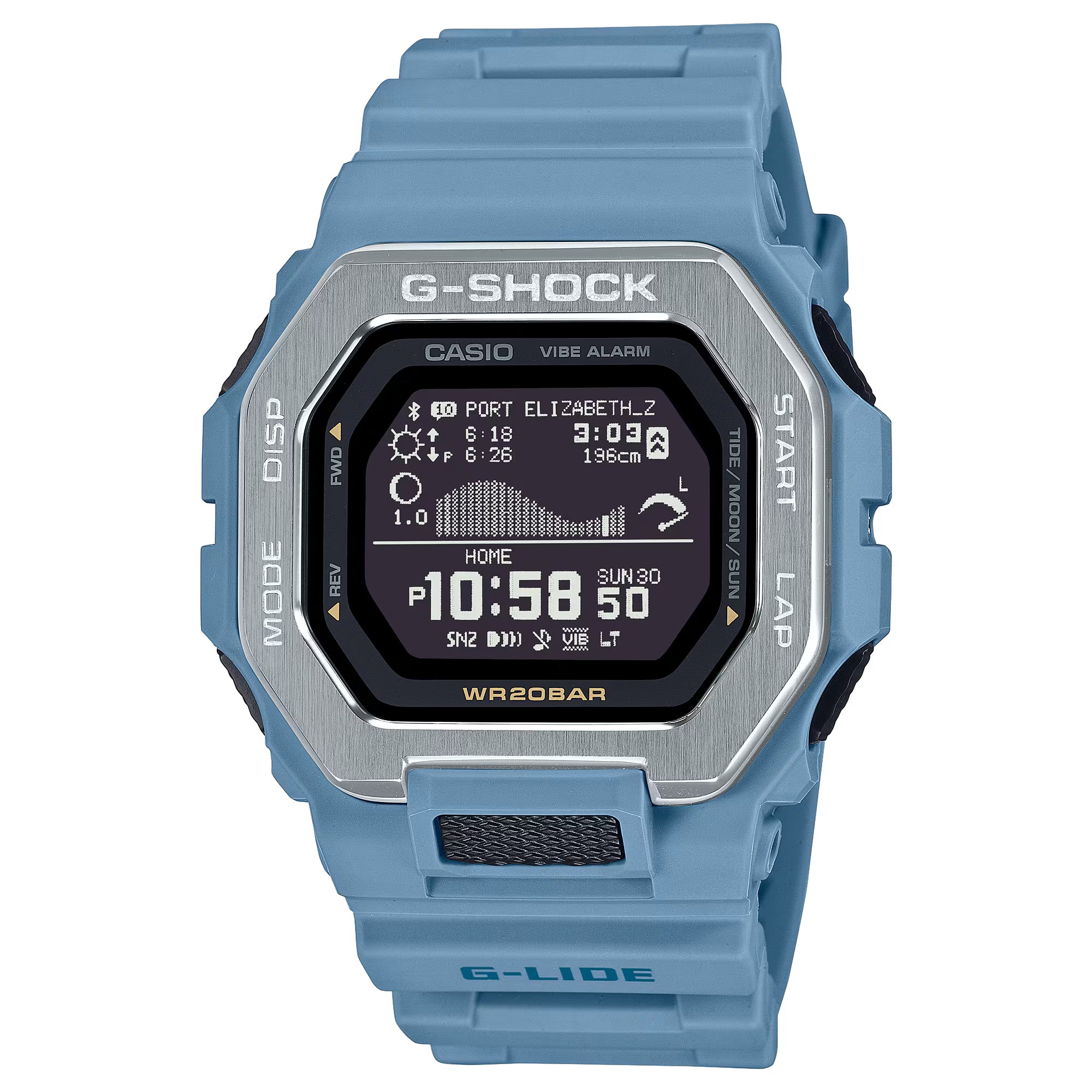 CASIO G-SHOCK นาฬิกาข้อมือ นาฬิกากันน้ำ นาฬิกาของแท้ ประกันศูนย์ CMG 1 ปี รุ่น GBX-100-2A นาฬิกาสีฟ้า
