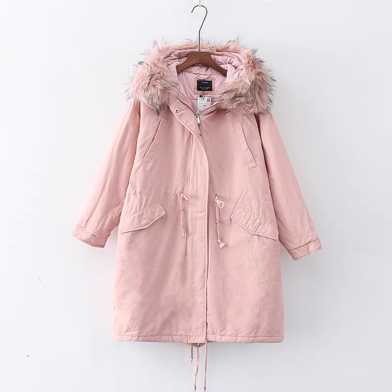 เสื้อโค้ทฮูท BERSHKAกันหนาว Parka สีชมพูอ่อน แต่งขนเฟอร์ ซับขนอุ่นด้านใน (เฟอร์ & ขนอุ่นด้านใน ถอดได้คะ) ดลบได้เลยคะ Size XS/S/M/ L/XL/XXL เขียว