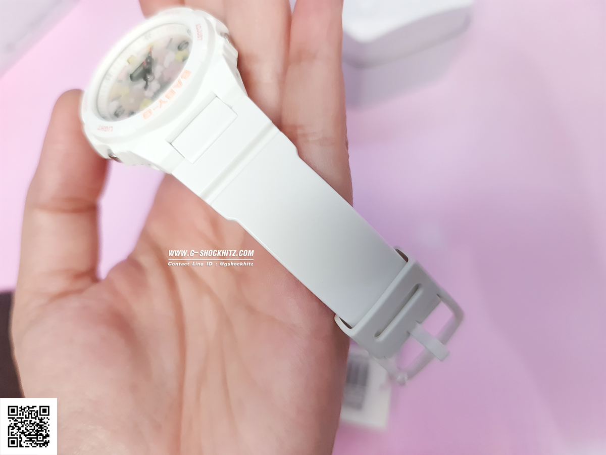 CASIO BABY-G นาฬิกาข้อมือ นาฬิกากันน้ำ นาฬิกาของแท้ ประกันศูนย์ CMG 1 ปี รุ่น BGA-260FL-7A นาฬิกาสีขาว