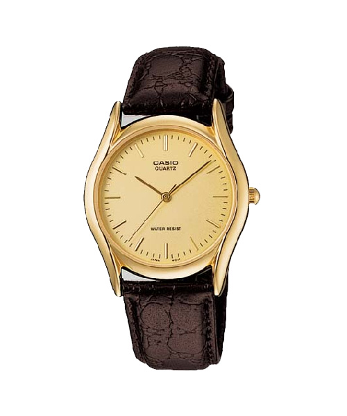 CASIO นาฬิกาคาสิโอ นาฬิกาข้อมือ นาฬิกากันน้ำ นาฬิกาของแท้ ประกันศูนย์ CMG 1 ปี รุ่น MTP-1094Q-9A นาฬิกาสีน้ำตาล