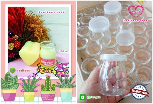 ขวดแก้ว พุดดิ้ง 100ml