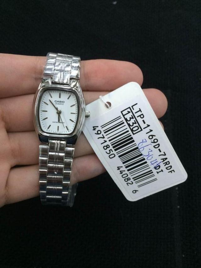 CASIO นาฬิกาคาสิโอ นาฬิกาข้อมือ นาฬิกากันน้ำ นาฬิกาของแท้ ประกันศูนย์ CMG 1 ปี รุ่น LTP-1169D-7A นาฬิกาสีเงิน