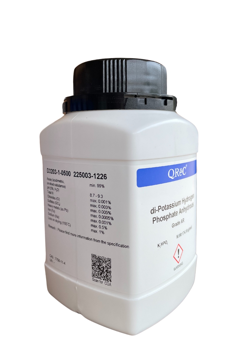 Di-Potassium Hydrogen Phosphate Anhydrous, AR QReC™