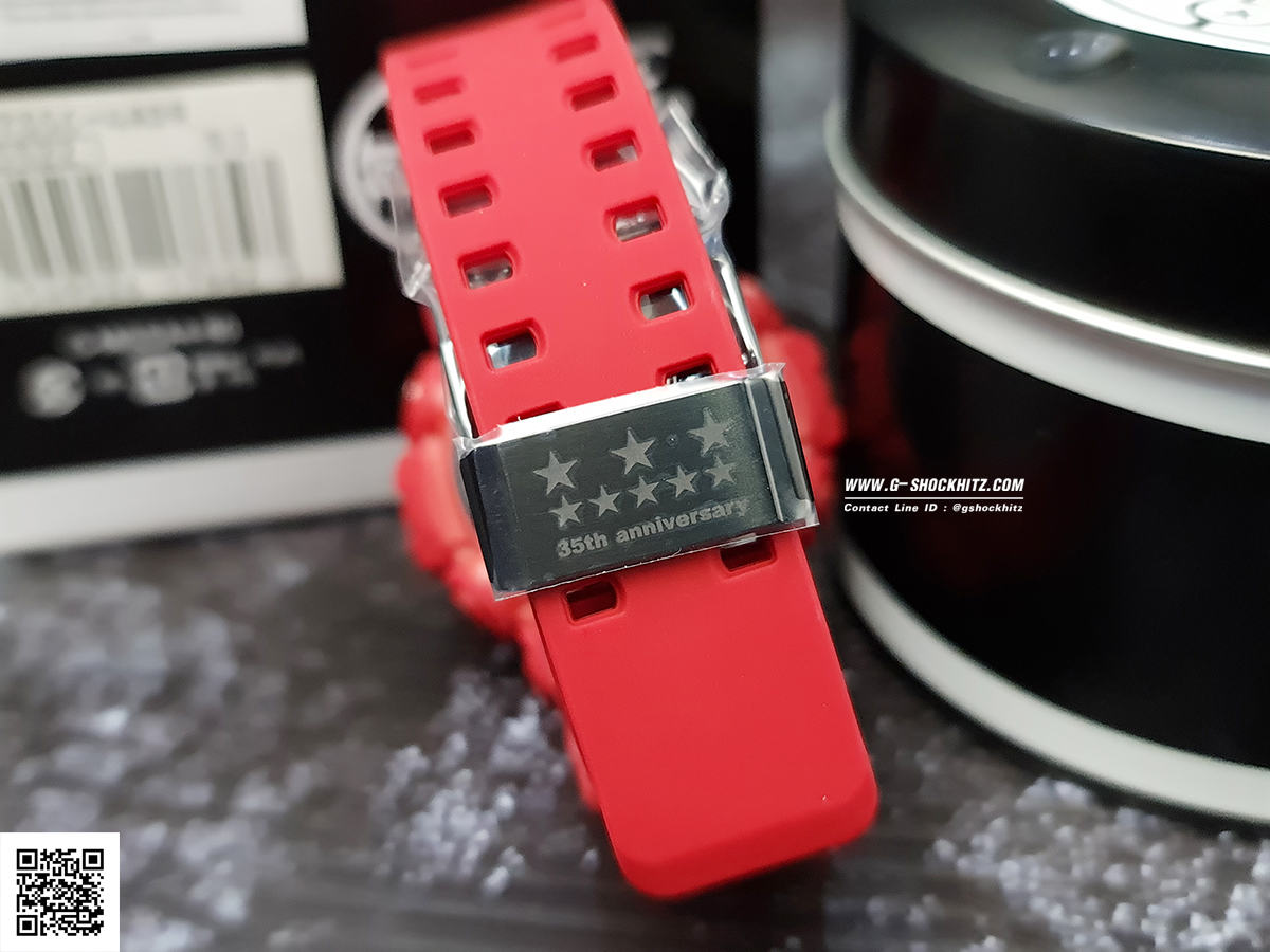 CASIO MID YEAR SALE G-SHOCK พร้อมส่ง นาฬิกาข้อมือ นาฬิกากันน้ำ นาฬิกาของแท้ ประกันศูนย์ CMG 1 ปี รุ่น GA-735C-4A นาฬิกาสีแดง